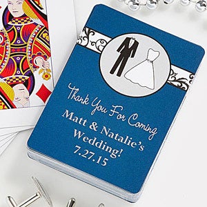 Personalized Playing Card Wedding Favors - Bride & Groom - 10059