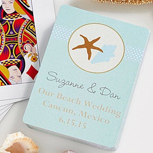 Personalized Playing Card Wedding Favors - Beach Wedding - 10062