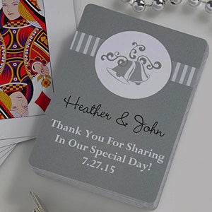 Personalized Wedding Favor Playing Cards - Wedding Bells - 10063