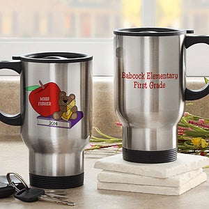 Personalized Travel Mug for Teachers - Teddy Bear - 10081