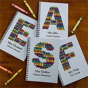 Personalized Notebook Set - Crayon Letter - 10099