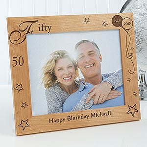 Personalized Happy Birthday Wooden Picture Frame - Birthday Memories Design - 1010