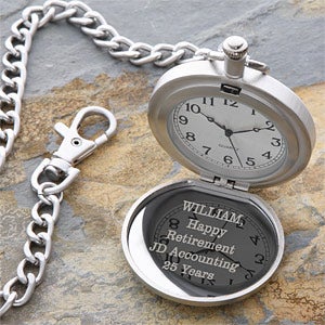 Personalized Retirement Gift Pocket Watch - 10195