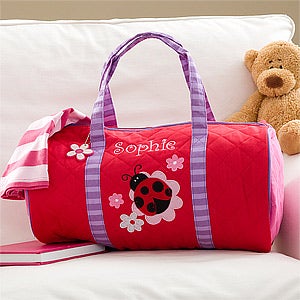 Personalized Girls Duffel Bags - Ladybug - 10221