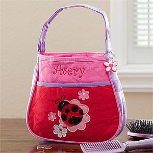 Personalized Girl's Ladybug Purse & Coin Purse Set - 10227