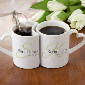 Personalized His & Hers Coffee Mug Set - Our Initials - 10250