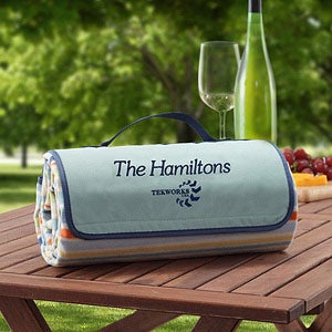 Personalized Corporate Logo Picnic Blanket Tote - 10257