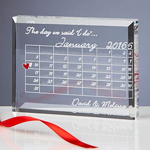Wedding Calendar Personalized Wedding Keepsake - 10302