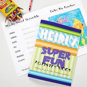 Personalized Kids Coloring Book & Crayon Set - 10323