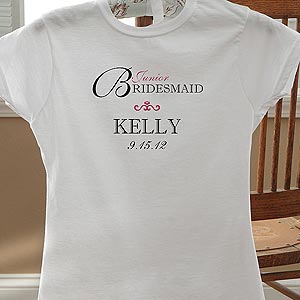 Personalized Junior Bridesmaid Wedding T-Shirt - 10342