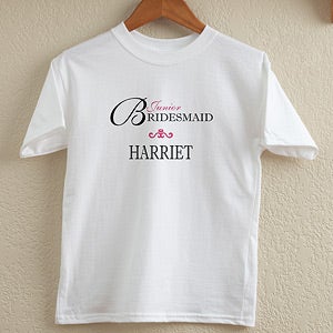 Personalized Junior Bridesmaid Wedding T-Shirt - 10342