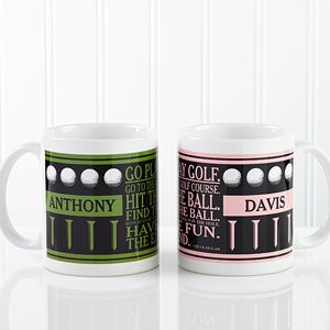 Personalized Golf Coffee Mugs - Go Play Golf - 10363