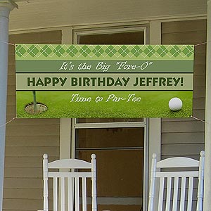 Personalized Party Banners - Golf - 10365