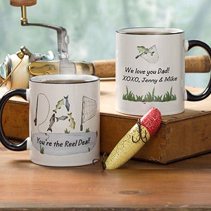 Personalized Fisherman Coffee Mugs - Fishing for Dad - 10399