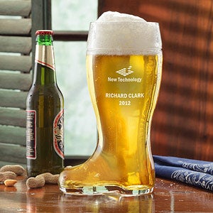 Personalized Corporate Logo 1 Liter Engraved Beer Boot - 10463