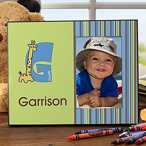 Personalized Boys Picture Frames - Alphabet Animals - 10513