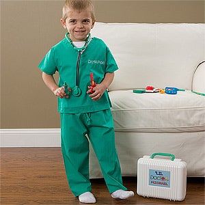 Kids Personalized Doctors Scrubs Costume - 10547