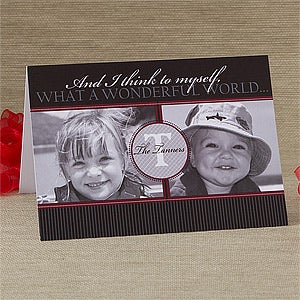 Personalized Photo Christmas Cards - Our Monogram - 10555