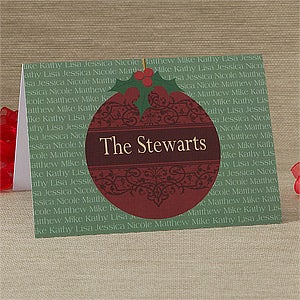 Personalized Christmas Cards - Christmas Ornaments - 10600