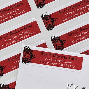 Personalized Return Address Labels - Damask - 10628