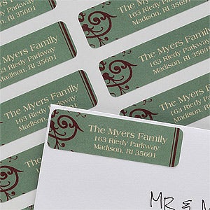 Personalized Return Address Labels - Ornamental Greetings - 10629