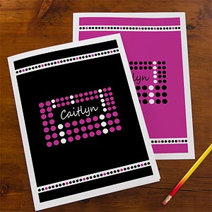 Personalized School Folders for Girls - Just Her Style - 10709