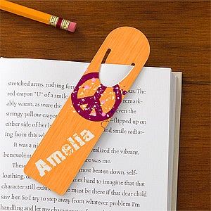 Personalized Bookmark - Peace Sign - 10711