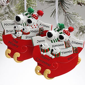Polar Bear Family© Personalized Ornaments - 10763