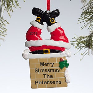 Personalized Christmas Ornaments - Santa Claus Chimney - 10772