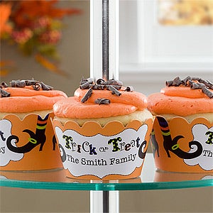 Personalized Halloween Cupcake Wrappers - Witch - 10809