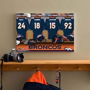 Personalized Denver Broncos NFL Locker Room Canvas Print - 10847
