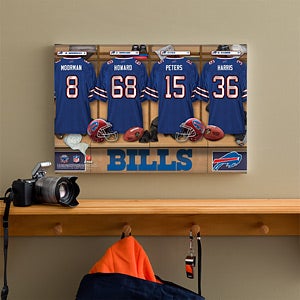 Personalized Buffalo Bills NFL Locker Room Canvas Print - 10876