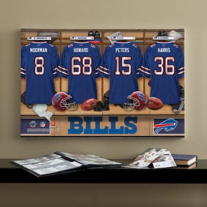 Personalized Buffalo Bills NFL Locker Room Canvas Print - 10876