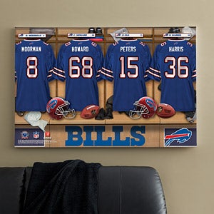 Personalized Buffalo Bills NFL Locker Room Canvas Print - 10876