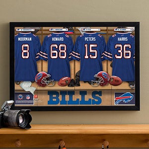 Personalized Buffalo Bills NFL Locker Room Canvas Print - 10876