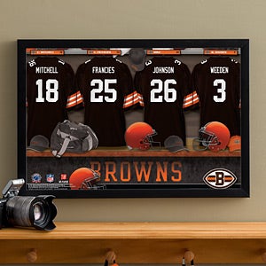 Personalized Cleveland Browns NFL Locker Room Canvas Print - 10887
