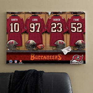 Personalized Tampa Bay Buccaneers NFL Locker Room Canvas Print - 10888