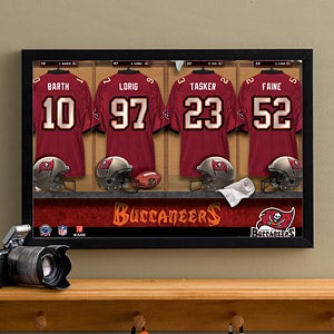Personalized Tampa Bay Buccaneers NFL Locker Room Canvas Print - 10888
