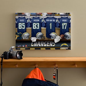 Personalized San Diego Chargers NFL Locker Room Canvas Print - 10890