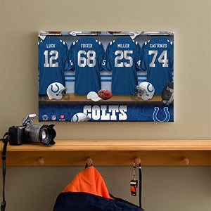 Personalized Indianapolis Colts NFL Locker Room Canvas Print - 10892