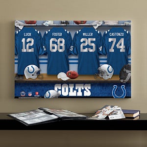 Personalized Indianapolis Colts NFL Locker Room Canvas Print - 10892