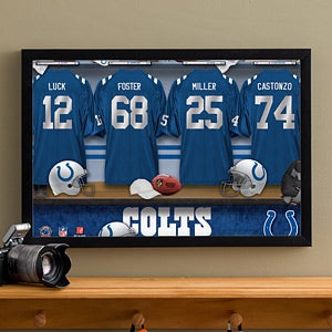 Personalized Indianapolis Colts NFL Locker Room Canvas Print - 10892