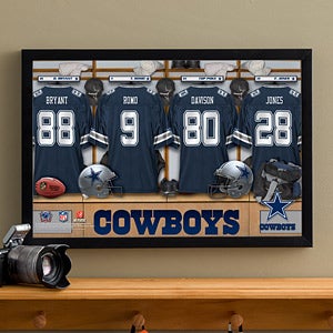Personalized Dallas Cowboys NFL Locker Room Canvas Print - 10893