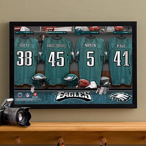 Personalized Philidelphia Eagles NFL Locker Room Canvas Print - 10895