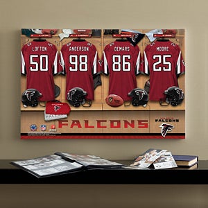 Personalized Atlanta Falcons NFL Locker Room Canvas Print - 10896