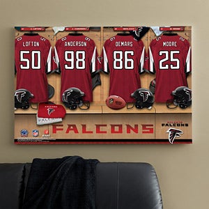 Personalized Atlanta Falcons NFL Locker Room Canvas Print - 10896