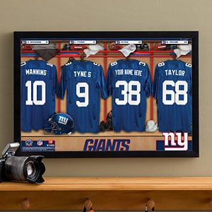 Personalized New York Giants NFL Locker Room Canvas Print - 10897