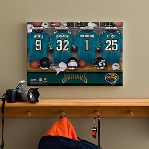 Personalized Jacksonville Jaguars NFL Locker Room Canvas Print - 10898