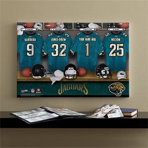 Personalized Jacksonville Jaguars NFL Locker Room Canvas Print - 10898