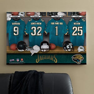 Personalized Jacksonville Jaguars NFL Locker Room Canvas Print - 10898